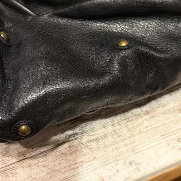 Frye Black Leather Bag with Gold Studs - Picture 8 of 12